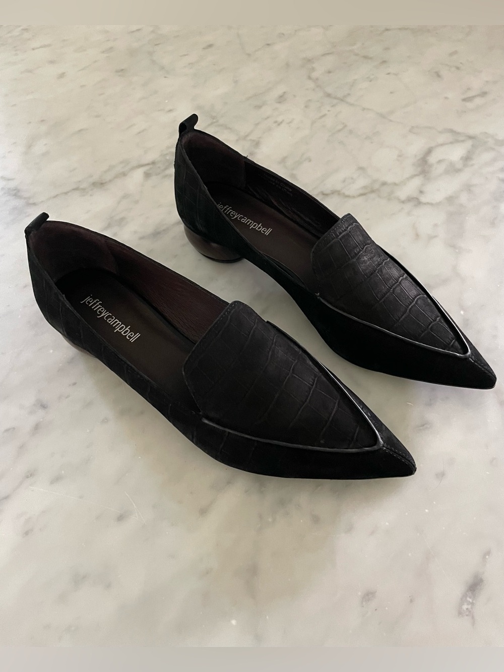 Jeffrey Campbell - black suede flats - size 7.5 NIB